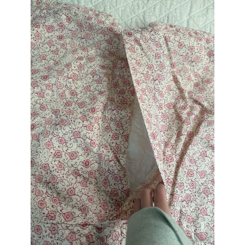 Liz Claiborne Patchwork Sham (1) Pink Roses Quilted Cottagecore Farmhouse Std - Picture 10 of 13